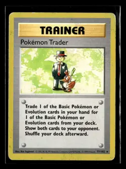 1999 Pokemon Base Set Shadowless Pokemon Trader #077/102 U8277 - Image 1