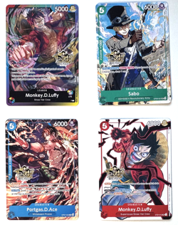 One Piece Monkey D. Luffy Ace Sabo 3rd Anniversary Complete Set - Stamped Promo - Image 1