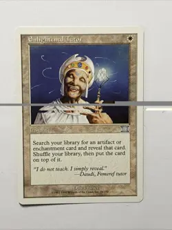 MTG Enlightened Tutor Mirage Regular Uncommon Card Lightly Played - Image 1