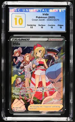 CGC PRISTINE 10 Irida GG63/GG70 Pokemon Card Crown Zenith GRADED Gem Mint - Image 1