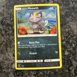 Alolan Meowth - 10/12 Holo Rare Promo 2019 McDonald's Promo Cards 010/012 LP - Image 1