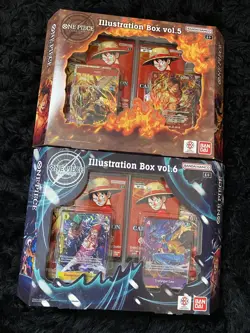 One Piece Illustration Box Vol 5 & 6 + binder of 66x cards sr, sec, r, don - Image 2