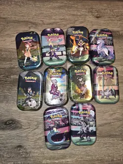 Pokemon Trading Game EMPTY WITH NO CARDS Mini Tin Lot Of 10 - Image 1