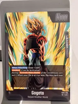 Gogeta FB05-095 Leader Alternate Art New Adventure Dragon Ball Super TCG Card - Image 2