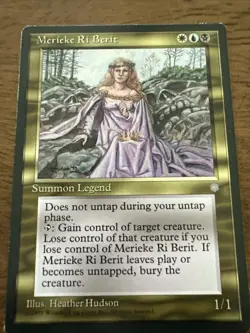 MTG Magic the Gathering English Merieke Ri Berit 1995 Ice Age LP - Image 1