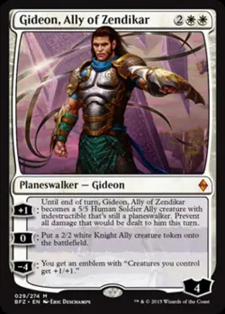 Gideon, Ally of Zendikar -Foil Light Play MTG Battle for Zendikar - Image 1