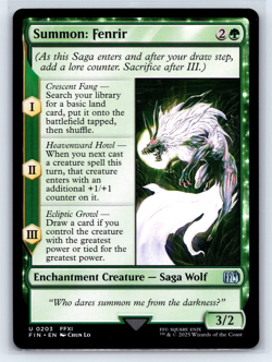 MTG Final Fantasy Summon: Fenrir 0203 Near Mint - Image 1