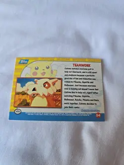 1998 Topps Chrome Pokemon Pikachu Vacation Teamwork Holo Foil - Image 4