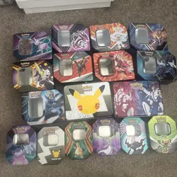 Empty Pokemon Tins Lot Of 17 - Image 1