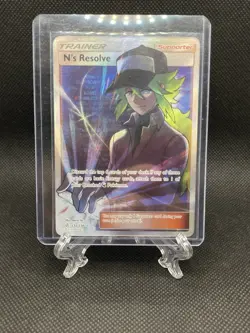 Pokemon N's Resolve Full Art Trainer Sm-Cosmic Eclipse 232/236 Holo Ultra Rare - Image 1