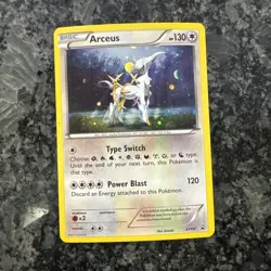 VINTAGE Pokemon Arceus XY197 Black Star Promo Pokemon TCG Card 2017 Holo Cosmos - Image 1