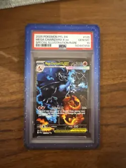 2025 POKEMON PFL EN-PHANTASMAL FLAMES #125 MEGA CHARIZARD X EX PSA 10 - Image 4