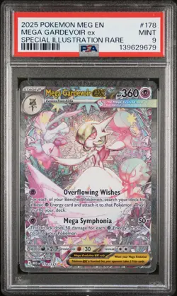 2025 POKEMON MEG EN-MEGA EVOLUTION #178 MEGA GARDEVOIR EX PSA 9 - Image 1