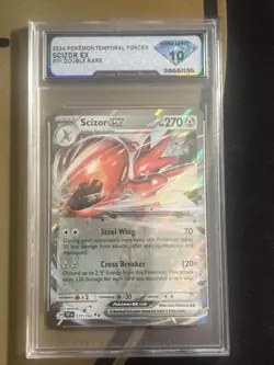 2024 Pokemon Temporal Forces #111 Scizor ex - 10 Gem Mint - Image 1