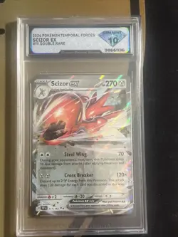2024 Pokemon Temporal Forces #111 Scizor ex - 10 Gem Mint - Image 2