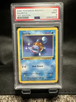 2000 Pokemon Rocket #68 Squirtle - 1st Edition PSA 9 Mint Pokemon WOTC - Image 1
