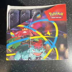 Pokemon Mega Heroes Mini Tins Set Of 10 w/Display Factory Sealed Box Case - Image 5