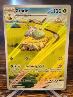 Pokemon TCG Grotle 164/162 2024 Temporal Forces Illustration Rare Card IR - Image 1