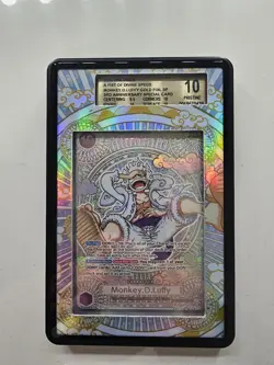 BGS 10 One Piece Monkey.D.Luffy Gold Foil SP OP05-119 Fist of Divine Speed - Image 3