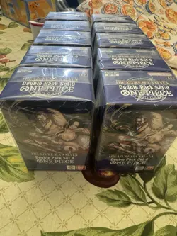 One Piece OP-14 The Azure Sea’s Seven Double Pack Set 9 Lot Of 10 Sets - Image 2