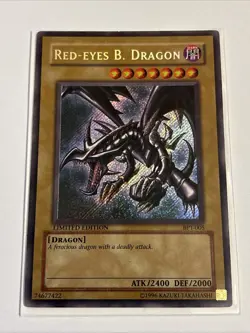 Yu-Gi-Oh! Red-Eyes B. Dragon BPT-005 Secret Rare Vintage Tin HP - Image 1