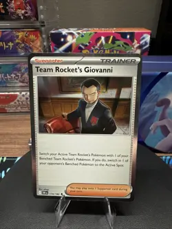 Team Rocket's Mewtwo ex 205 Scarlet & Violet Promo W/ Meowth, Giovanni Holo - NM - Image 3