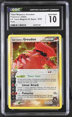 CGC 10 Team Magma's Groudon EX Team Magma Vs Aqua 9/95 Holo Pokemon Card - Image 1