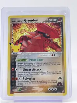TEAM MAGMA'S GROUDON 2004 POKEMON EX MAGMA VS AQUA RARE HOLO 9/95 Q5037 - Image 1