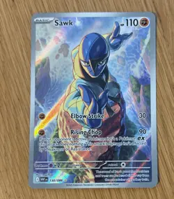 Pokemon Sawk TCG Illustration Rare Card 130/086 SV White Flare NM - Image 1