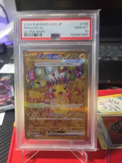 Pokemon TCG Pikachu EX Surging Sparks Ultra Rare JP PSA 10 - Image 1