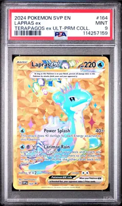 2024 POKEMON SVP EN-SV BLACK STAR PROMO #164 LAPRAS EX UPC PSA 10 - Image 1