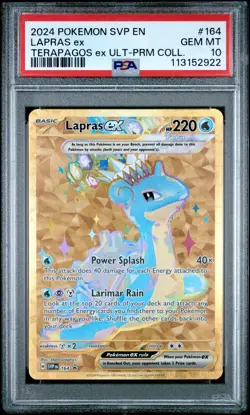 2024 POKEMON SVP EN-SV BLACK STAR PROMO #164 LAPRAS EX PSA 10 - Image 1