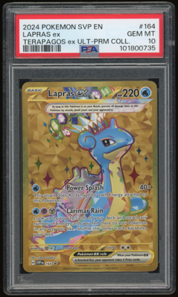2024 POKEMON SVP BLACK STAR PROMO #164 LAPRAS EX PSA 10 - Image 1