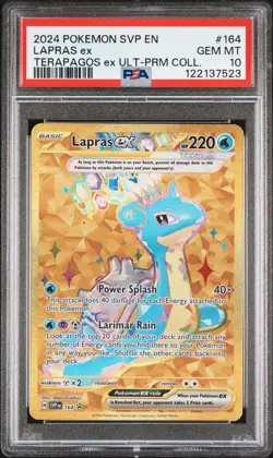 2024 POKEMON SVP EN-SV BLACK STAR PROMO #164 LAPRAS EX PSA 10 - Image 1