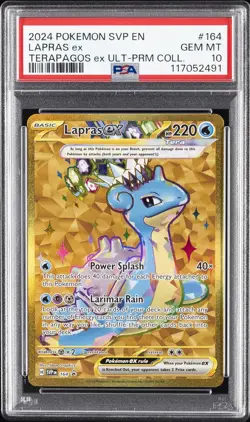 2024 POKEMON SVP EN-SV BLACK STAR PROMO #164 LAPRAS EX PSA 10 - Image 1