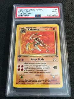 PSA 9 MINT Kabutops 24 Fossil 1st Edition Pokemon Card - Image 1