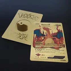Pokemon golden holofoil WILDFLAMES CHARIZARD V GOLD collectors CCG card NEW - Image 1