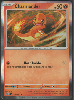 Charmander Obsidian Flames Promo Holo 026/197 Pokemon Card - Image 1