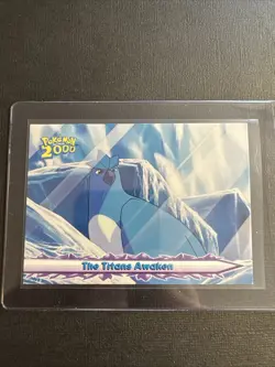 Topps: Pokemon TCG 2000 The Movie Card #63 The Titans Awaken NM - Image 1
