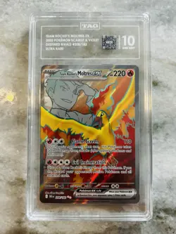2025 POKEMON DRI EN-DESTINED RIVALS UL RARE TEAM ROCKET'S MOLTRES EX - TAG 10 🔥 - Image 1