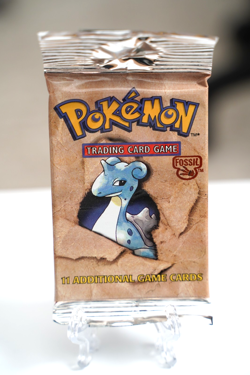 Pokemon WOTC Fossil Unlimited Booster Pack Vintage Sealed TCG Lapras - Image 1
