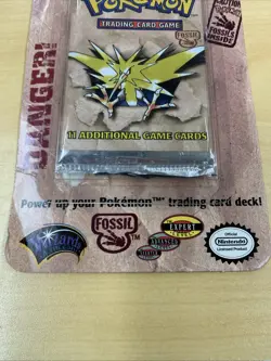 VINTAGE SEALED 1999 WOTC POKEMON TCG FOSSIL BLISTER PACK-ZAPDOS ART-RARE READ 742818060707 - Image 3