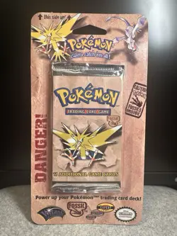 RARE VINTAGE SEALED 1999 WOTC POKEMON TCG Fossil Blister Pack - ZAPDOS ART - Image 1