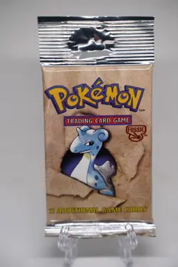 21.36g Pokemon WOTC Fossil Unlimited Booster Pack Vintage Sealed TCG Lapras - Image 2