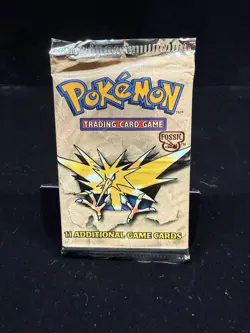 Pokemon WOTC Fossil Unlimited Booster Pack Vintage Sealed TCG Zappos Artwork - Image 1