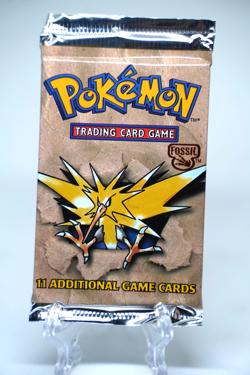 21.15g Pokemon WOTC Fossil Unlimited Booster Pack Vintage Sealed TCG Zapdos - Image 2