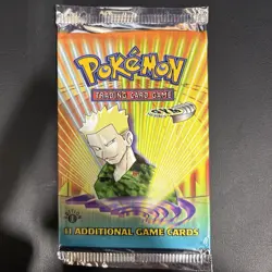 Pokemon Gym Hero’s Booster Pack 1st Edition SEALED Booster Pack - Image 1