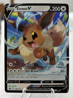 Pokemon Crown Zenith Eevee V 108/159 - Image 1