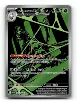 Team Rocket's Spidops Illustration Rare - Destined Rivals 187/182 - NM - Image 1