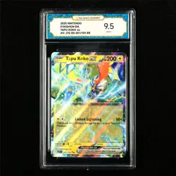 TQG 9.5 MINT+ 2025 Pokemon ENG Tapu Koko ex 051/159 RR - Image 1